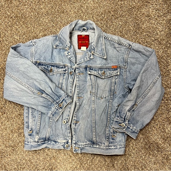 Bonjour Jackets & Blazers - Vintage 80's Bonjour light wash denim jean jacket womens size medium button up